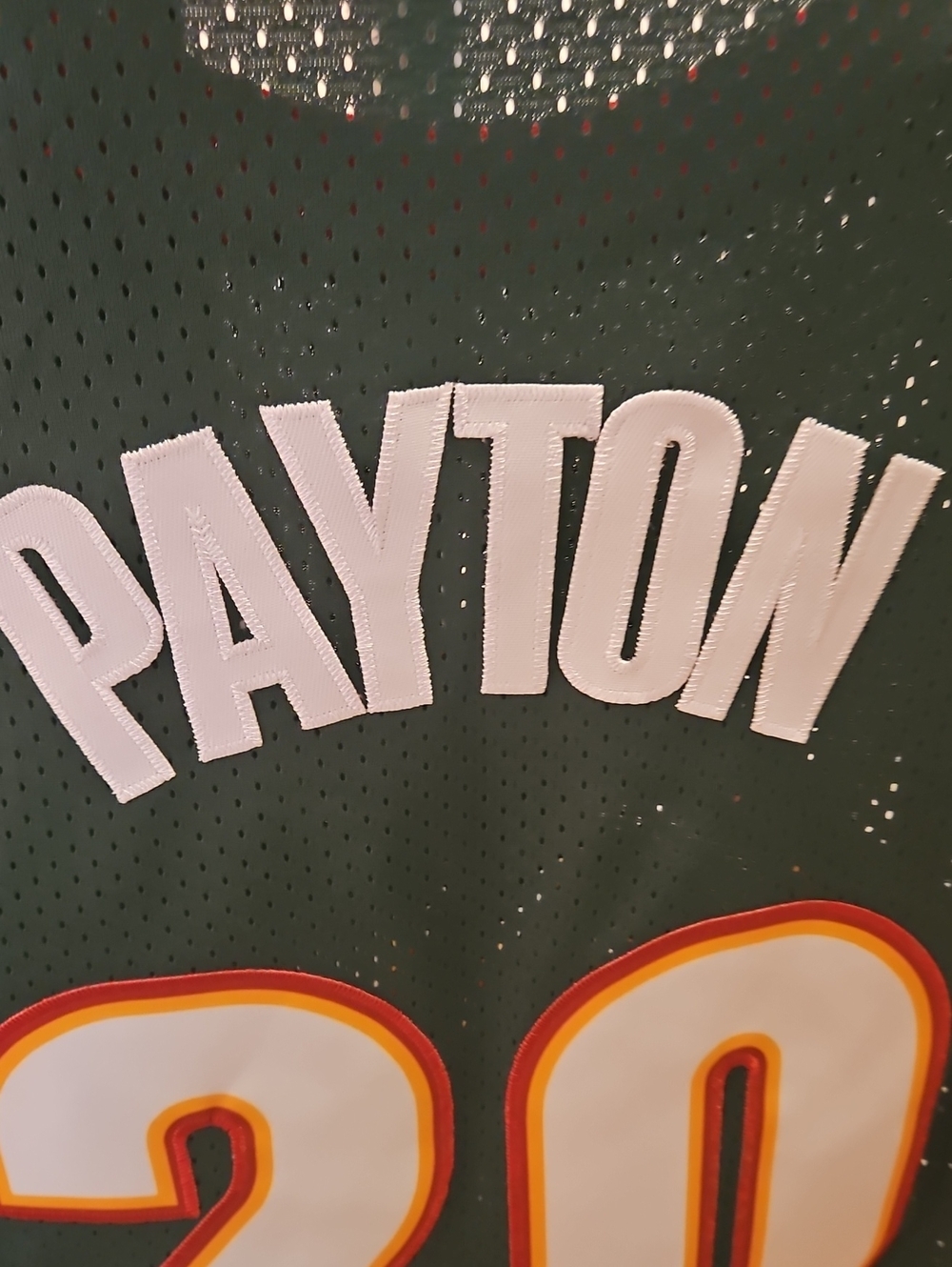 Super Sonics Gary Payton # 20 Sew.. Not Iron On 3X Jersey ( Fits Like A 2X ) - Picture 6 of 7